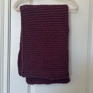 Purple Handmade Knitted Scarf